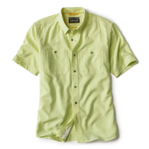 Chambray Work Short Shirt green