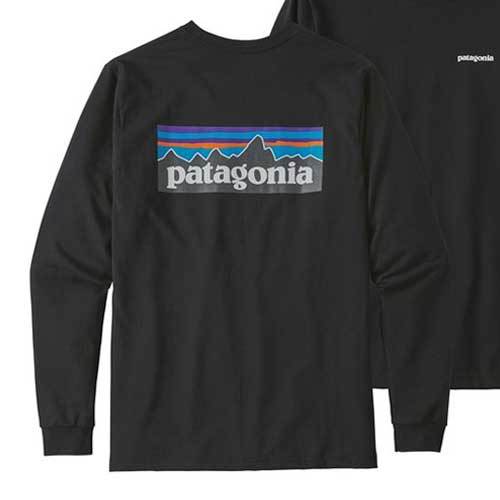 Camiseta manga larga negra Patagonia