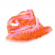 Rabbit Strips Hareline 329 salmon pink orange