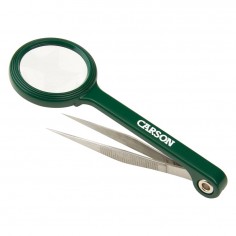 Carson 4.5X MagniGrip Lighted Tweezers : lighted fine point