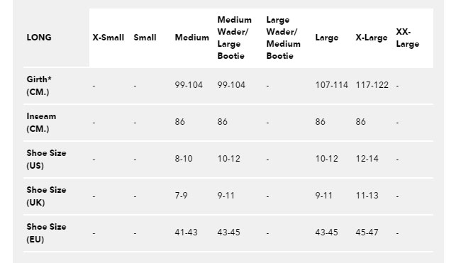 waders size